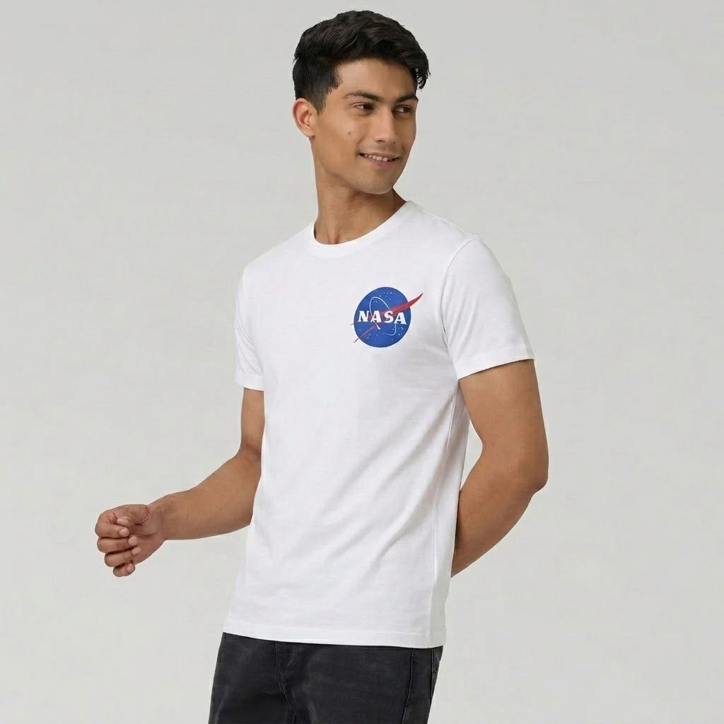 NASA LOGO GRAPHIC T-SHIRT | WHITE COTTON SPACE EDITION