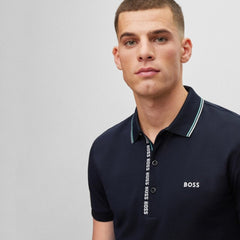 HUGO BOSS PAULE 4 PIQUE POLO SHIRT | NAVY