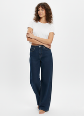 VERO MODA TALL TESSA HIGH WAIST LEG WIDE LIG JEANS FOR WOMEN – PREMIUM DENIM | BLUE