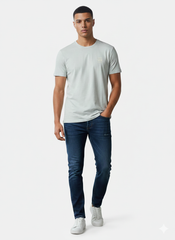 G-STAR RAW MEN'S PREMIUM COTTON  CREW NECK T-SHIRT | LIGHT GREY
