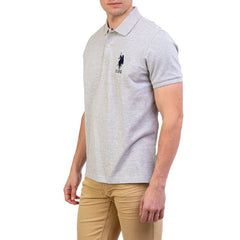 U.S POLO ASSN. PIQUE PRINTED GRAPHIC POLO-MENS | GREY