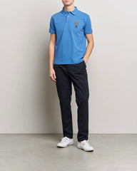 RALPH LAUREN - SLIM FIT HERITAGE BEAR POLO SHIRT | BLUE