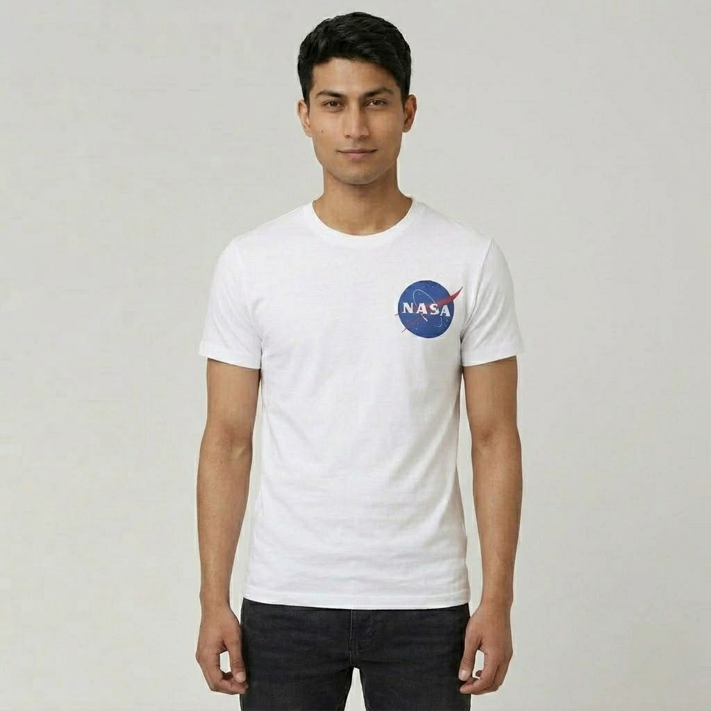 NASA LOGO GRAPHIC T-SHIRT | WHITE COTTON SPACE EDITION