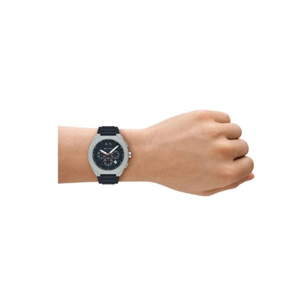 Armani Exchange Sync Chronograph Silicone Watch Grey