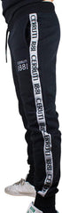 CERRUTI 1881-BITTI MENS JOGGING TROUSER-WITH LOGO STRIP | BLACK