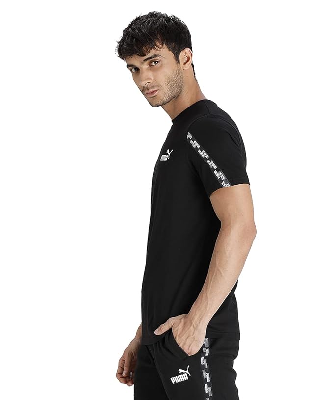 PUMA LOGO MEN SLIM FIT T-SHIRT | BLACK