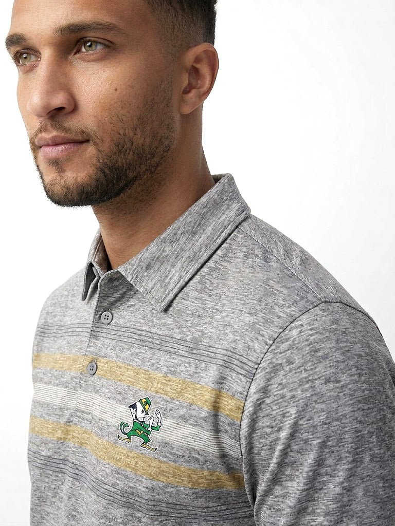CAPTIVATING STRIPED POLO WITH SIMPLE LOGO | GREY