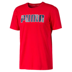 PUMA LOGO MEN REGULAR FIT T-SHIRT | RED