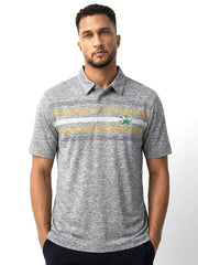 CAPTIVATING STRIPED POLO WITH SIMPLE LOGO | GREY