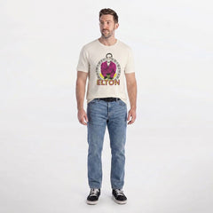 ELTON JOHN PREMIUM WHITE GRAPHIC T-SHIRT | SIGNATURE PRINT EDITION