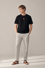 HERMES PARIS T-SHIRT LUXURY MERCERIZED COTTON | BLACK