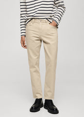 MANGO JEANS BEN TAPERED SLIM FIT | BEIGE