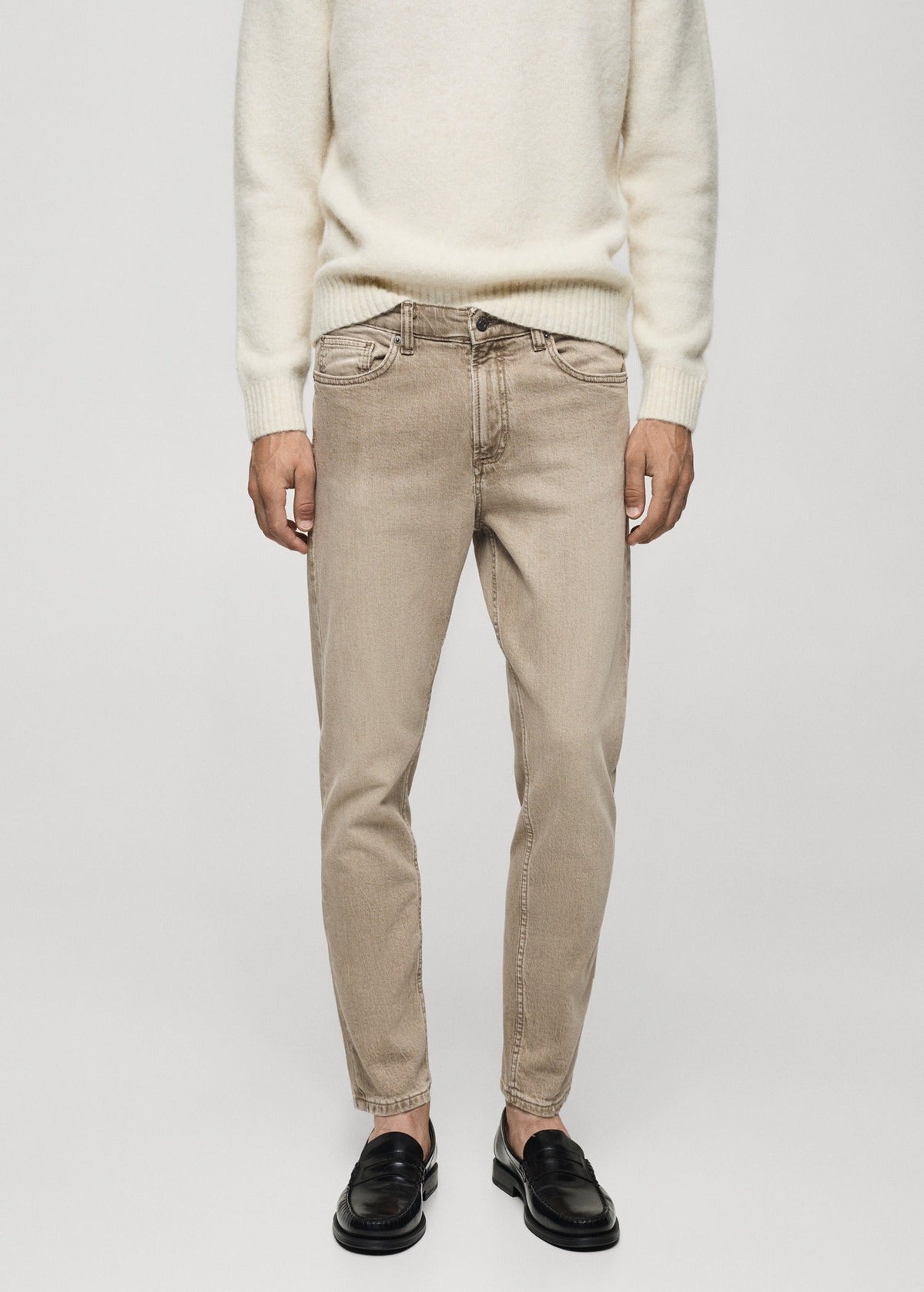 MANGO JEANS SAMMY TAPERED SLIM FIT | SAND