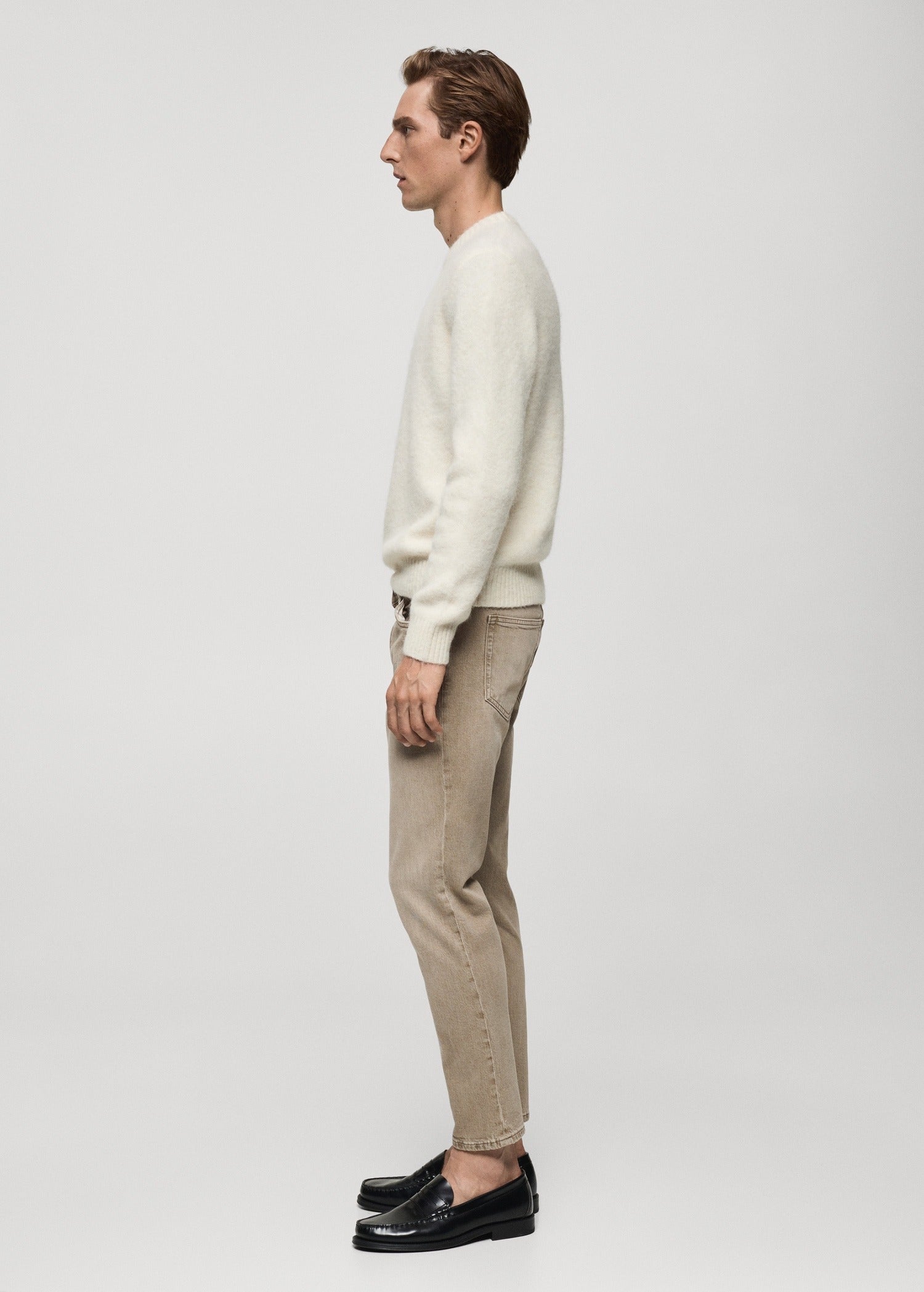 MANGO JEANS SAMMY TAPERED SLIM FIT | SAND