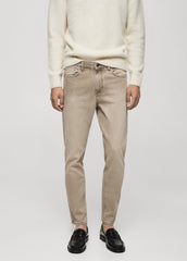 MANGO JEANS SAMMY TAPERED SLIM FIT | SAND