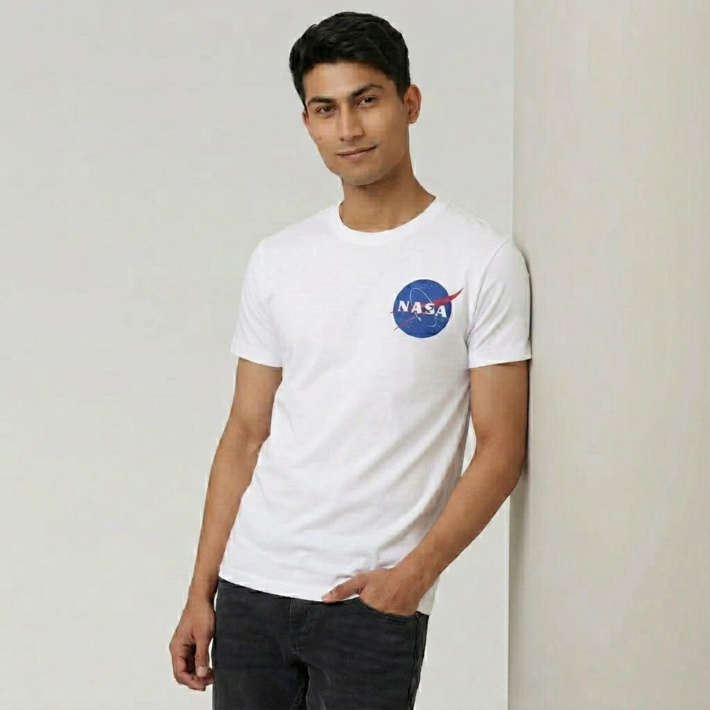 NASA LOGO GRAPHIC T-SHIRT | WHITE COTTON SPACE EDITION