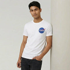 NASA LOGO GRAPHIC T-SHIRT | WHITE COTTON SPACE EDITION