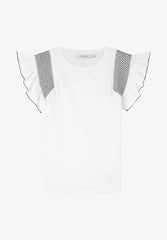 CONBIPEL SMOCK STICH - PRINT T- SHIRT | WHITE