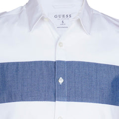 GUESS LOS ANGELES PREMIUM HALF SLEEVE SLIM FIT SHIRT | WHITE