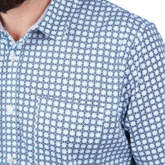 GUESS-LOS ANGELES-PRINTED-SLIM FIT-CASUAL SHIRT | WHITE