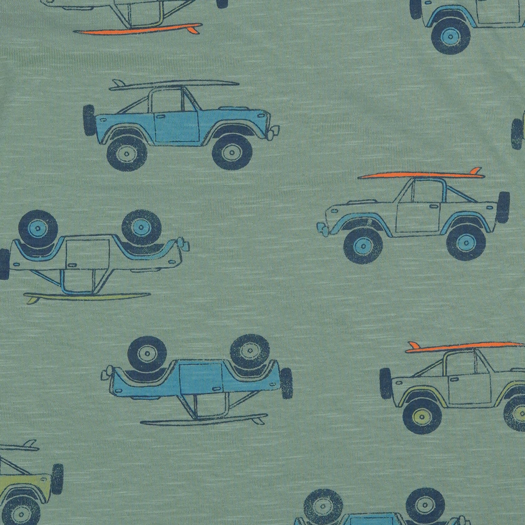 HEMA KIDS T SHIRTS CARS | LIGHT GREEN