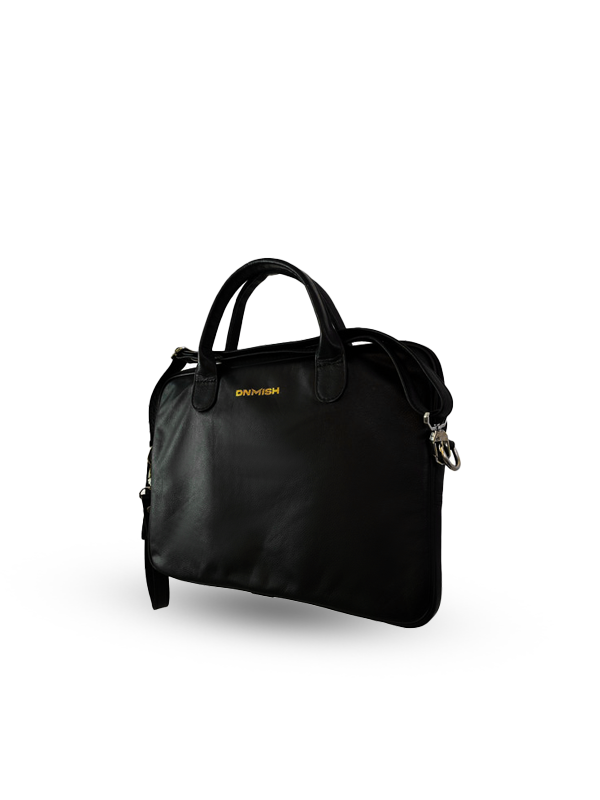 handpicked LEATHER BAG  | BLACK