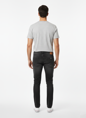 JACK & JONES MEN’S STRIPED ROUND NECK T-SHIRT | GREY