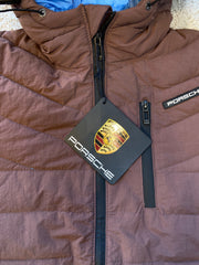 PORSCHE PREMIUM PUFFER JACKET FOR MEN | BROWN