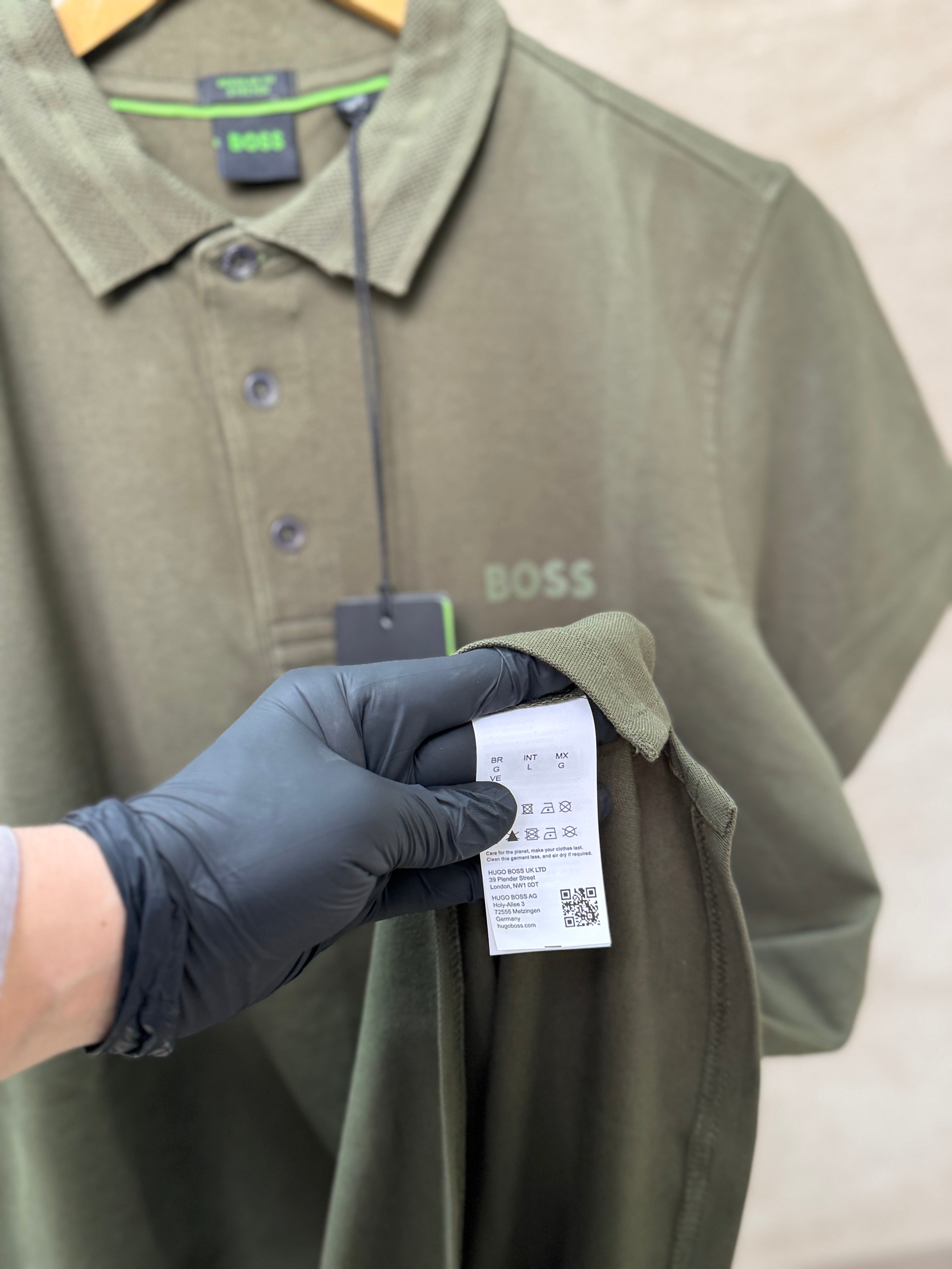 HUGO BOSS PADDY STRETCH-COTTON POLO SHIRT | OLIVE GREEN
