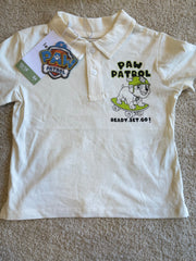 LEFTIES CANINE PATROL NICKELODEON POLO SHIRT AND SHORT SET | WHITE / YELLOW
