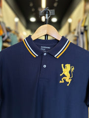 GIORDANO EMBROIDERY SHIRT 3D LION POLO MEN | NAVY