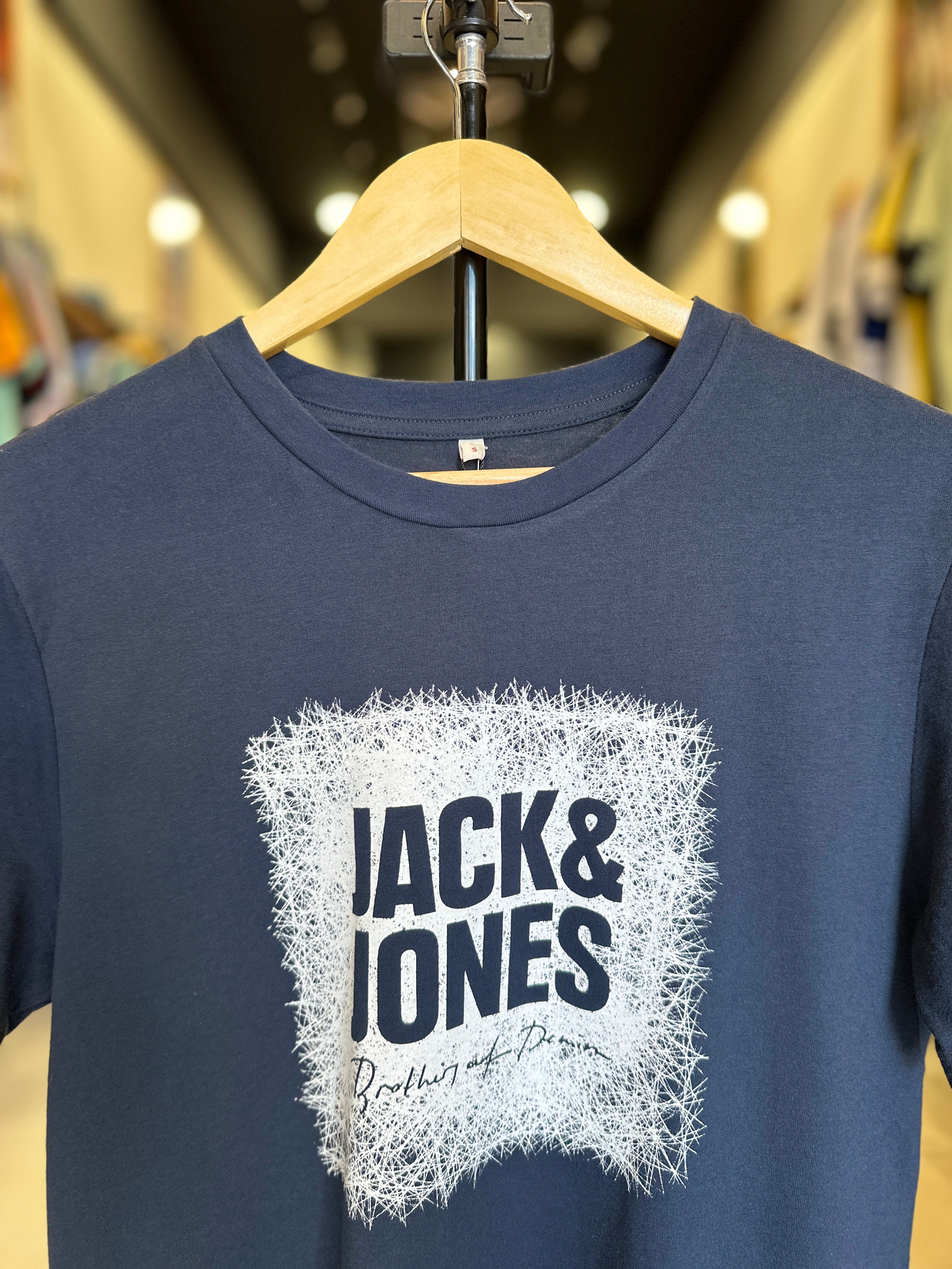 JACK & JONES GRAPHIC T-SHIRT FOR MEN |  NAVY BLUE