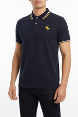 GIORDANO EMBROIDERY SHIRT 3D LION POLO MEN | NAVY