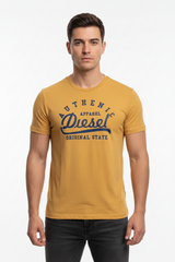 DIESEL AUTHENTIC ORIGINAL STATE GRAPHIC T-SHIRT| MUSTARD YELLOW