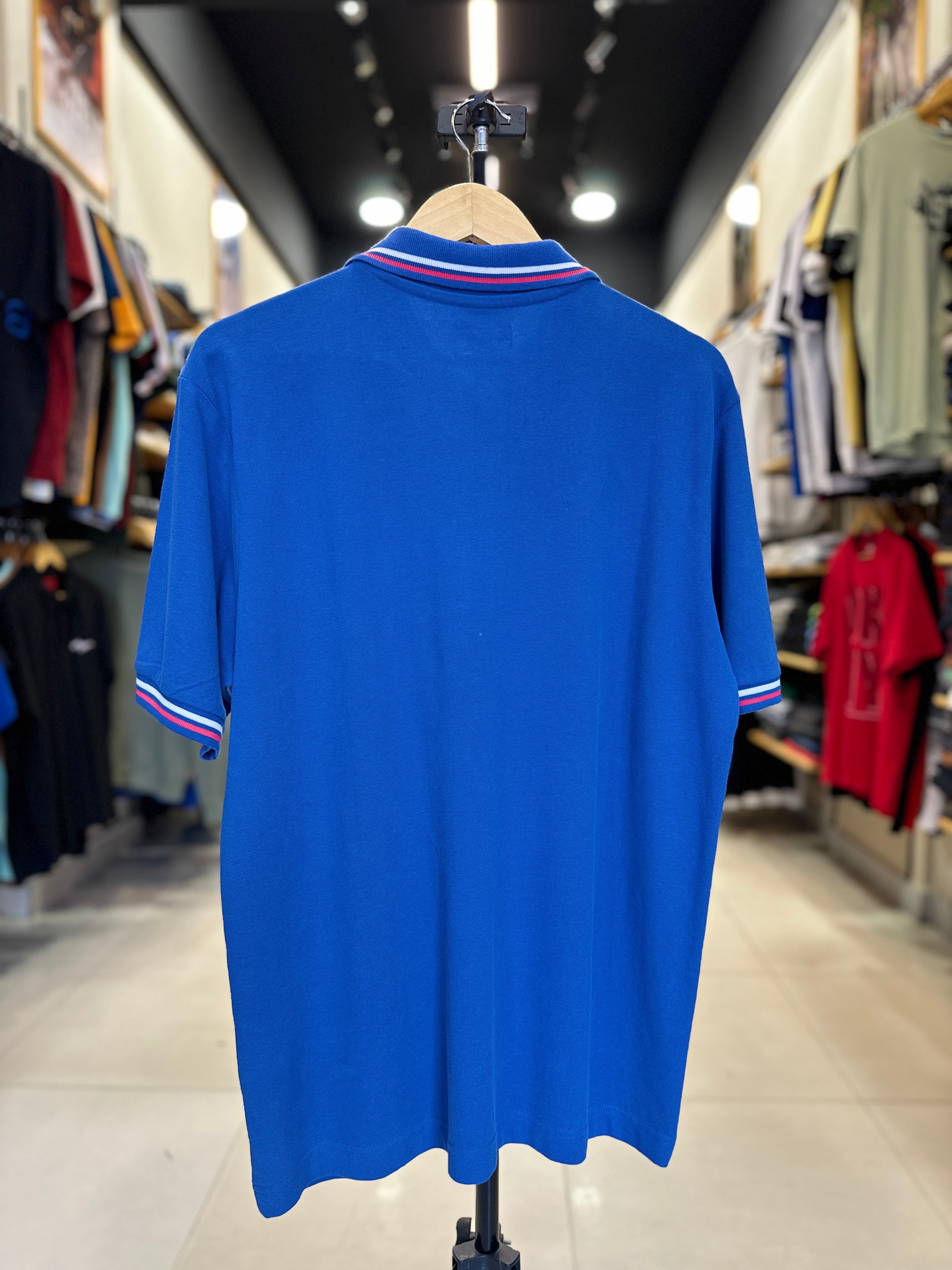 KAPPA PREMIUM LAVENDER POLO SHIRT WITH ICONIC LOGO | ROYAL BLUE