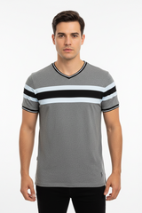 SCOTT JAMES PREMIUM MEN'S V-NECK T-SHIRT | GREY