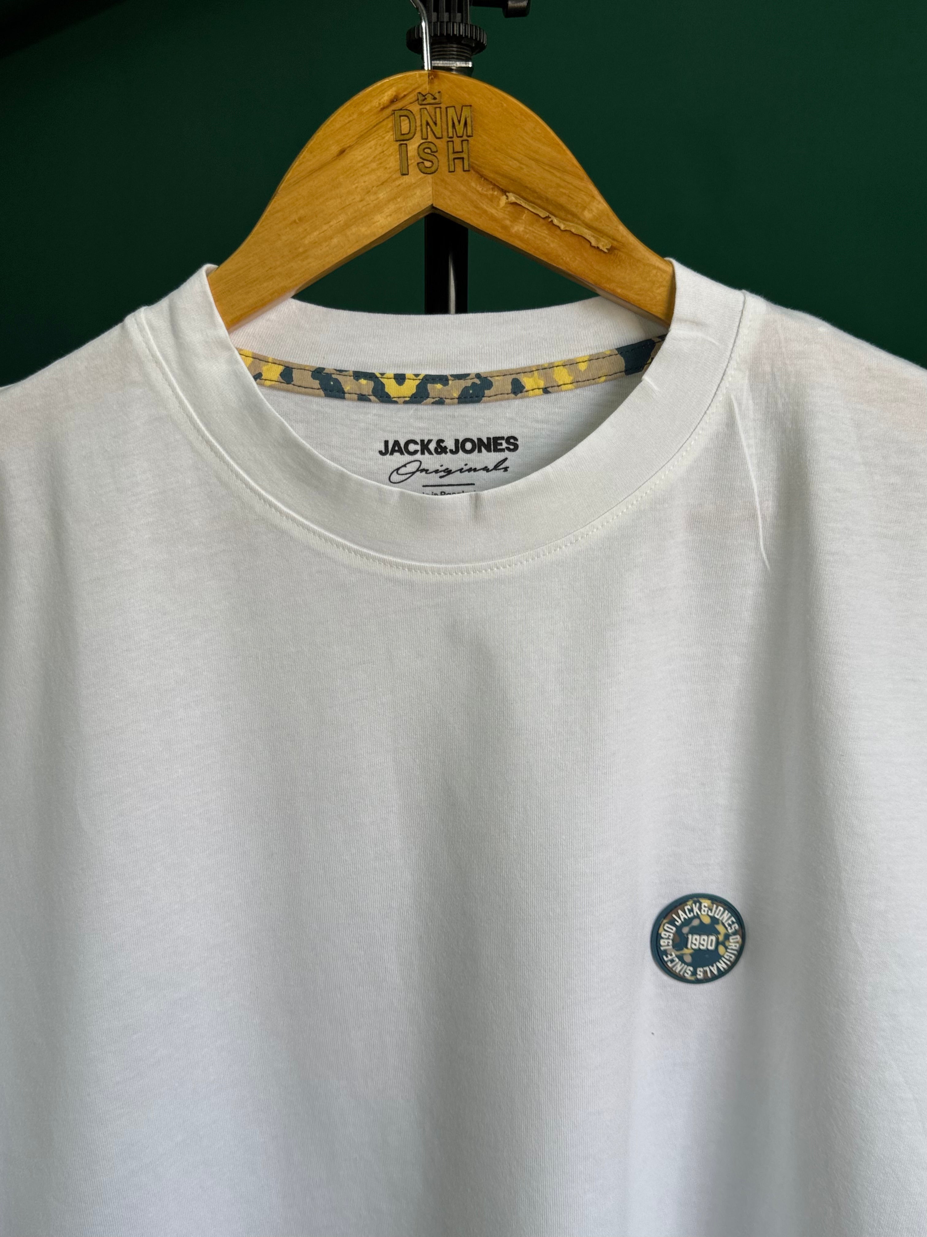 JACK & JONES MEN'S O-NECK T-SHIRT | WHITE