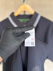 HUGO BOSS REGULAR-FIT POLO SHIRT WITH EMBROIDERED LOGO | NAVY