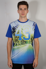 S.OLIVER PREMIUM FRONT PRINT T-SHIRT | ROYAL BLUE