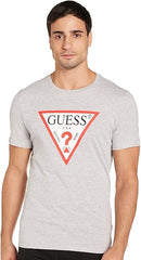 GUESS MENS CN SS ORIGINAL  LOGO T-SHIRT | GREY