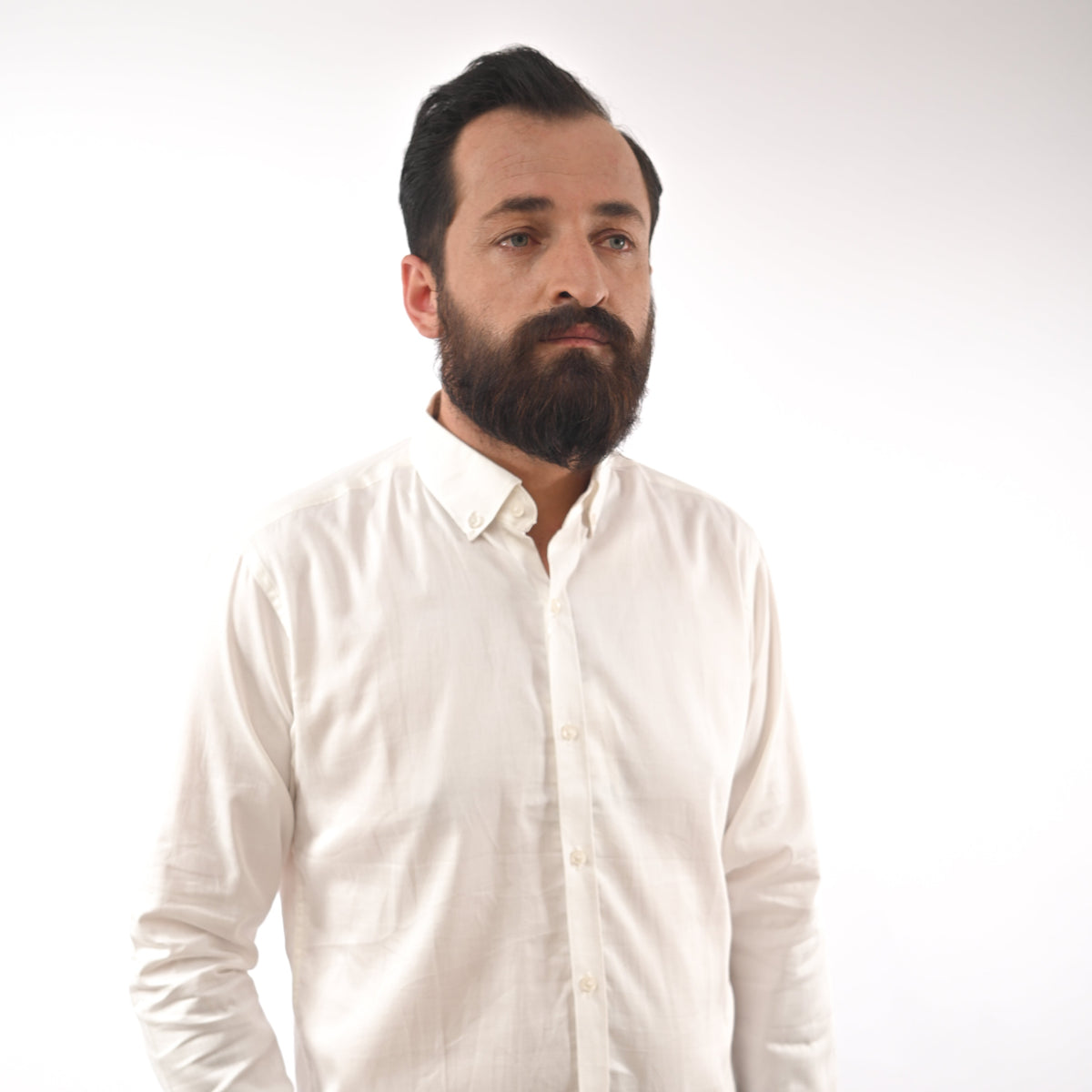 ZARA-MENS PREMIUM-SLIM FIT-CASUAL-COTTON-SHIRT | WHITE