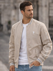 US POLO ASSN. PREMIUM WATER-RESISTANT REVERSIBLE JACKET IMPORTED | BEIGE