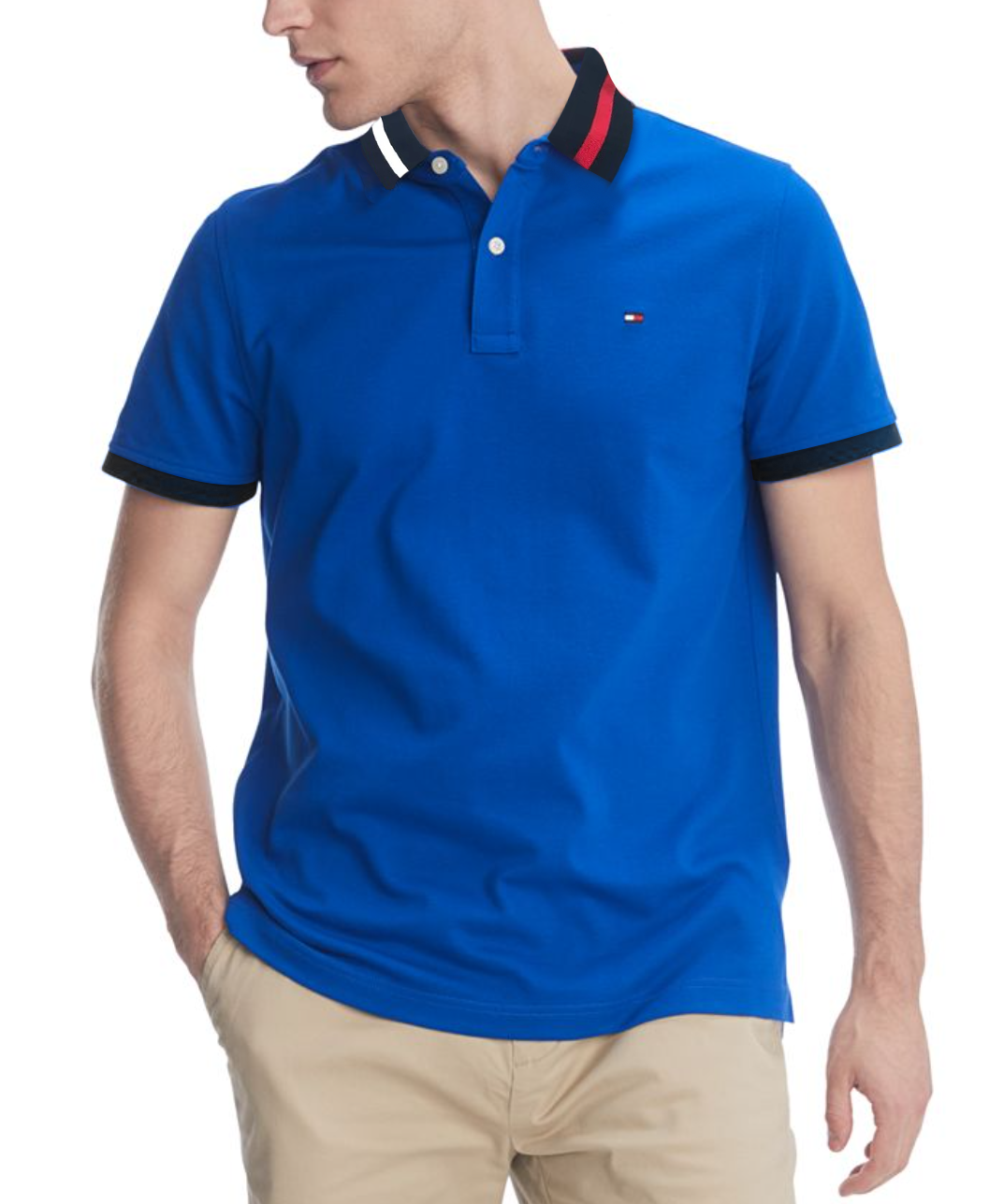 TOMMY HILFIGER MEN'S WICKING POLO REGULAR FIT | ROYAL BLUE