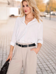 Sinsay Classic A Shirt – White Women’s Casual Shirt