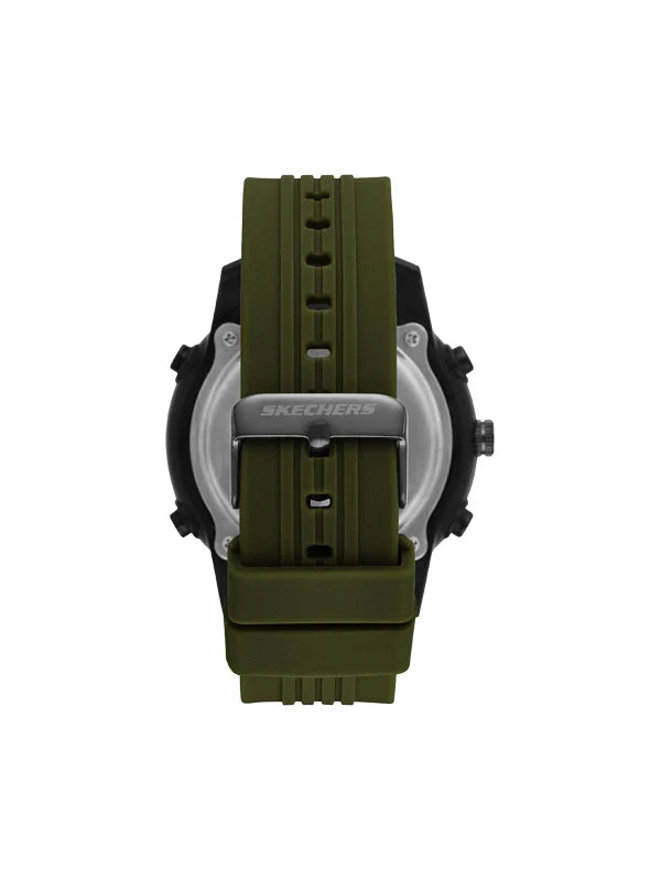 SKECHERS black & green analog digital watch for men