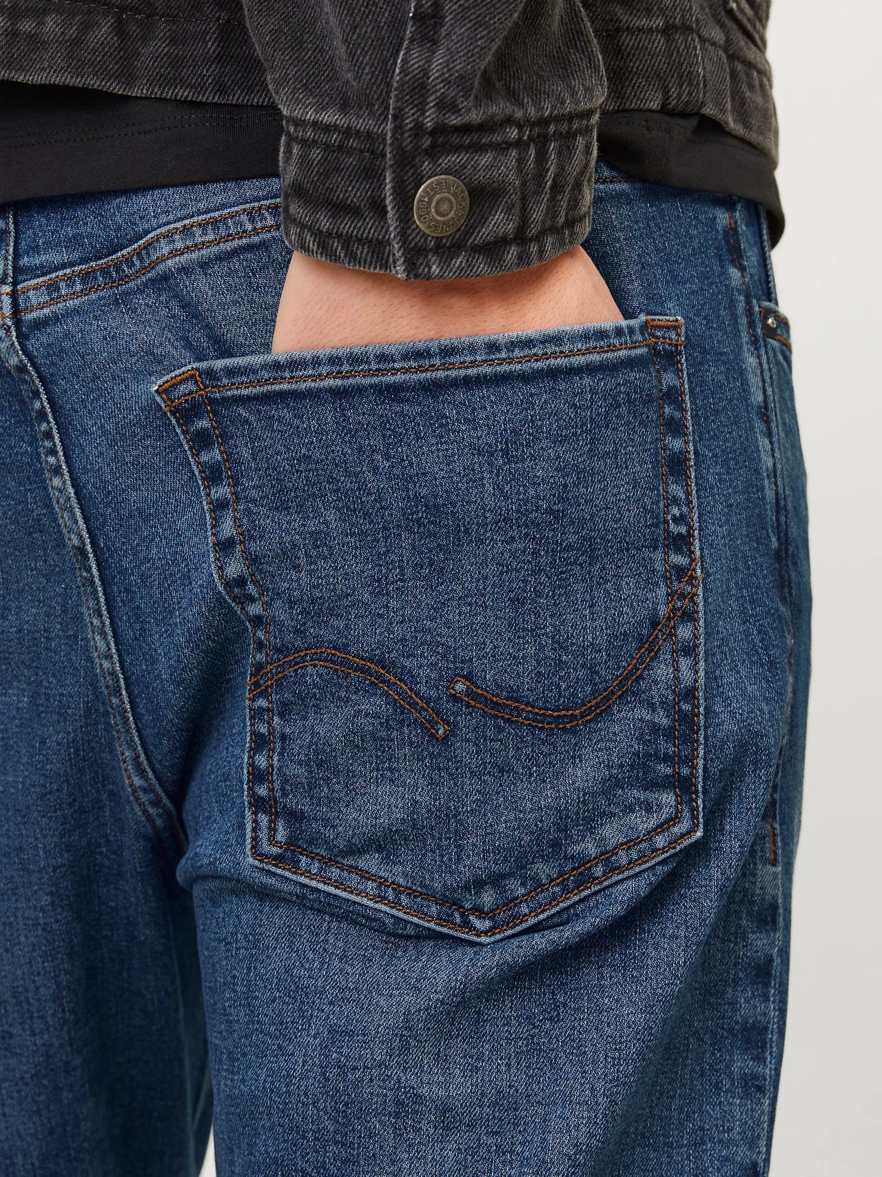 JACK & JONES relaxed fit dark blue jeans for men