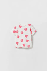 Zara Printed T-Shirt in Oyster White – Soft cotton tee for boys & girls. Stylish, comfortable, and perfect for everyday wear. Shop original Zara kids' t-shirts now!