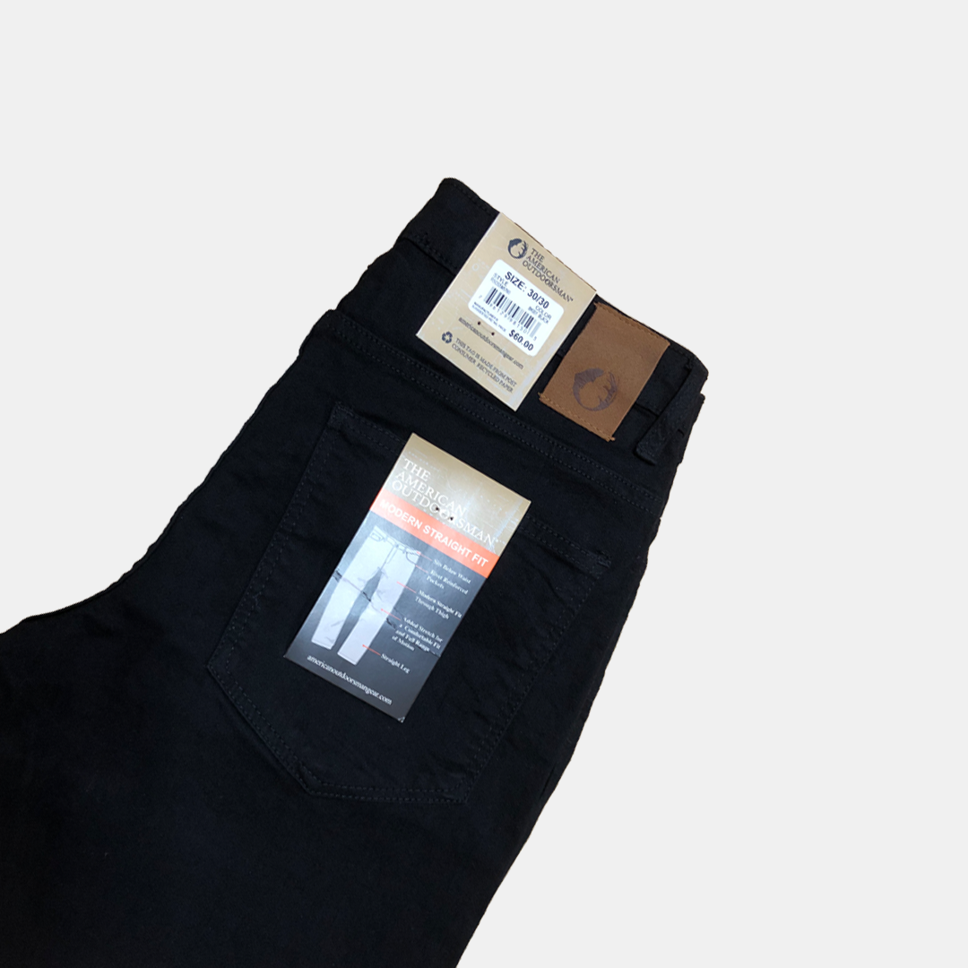 THE AMERICAN OUTDOORSMAN MODERN STRAIGHT FIT JEANS | BLACK
