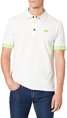 REPLAY.- DYED C0TT0N PIQUET SHORT SLEEVE POLO | WHITE