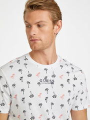 GUESS MENS PODRICK TEE SHIRT | WHITE